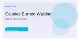 Calories Burned Walking Calculator